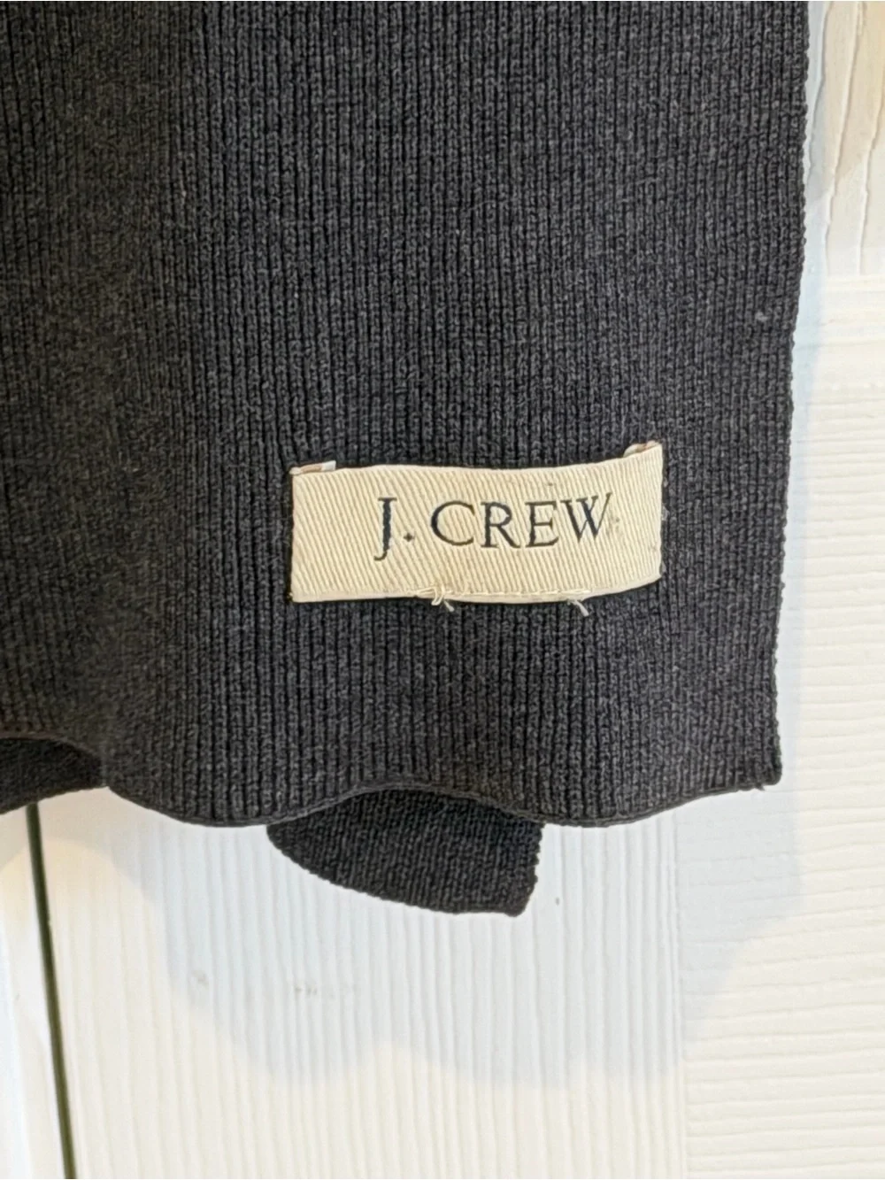 J. Crew Gray and Off White Striped Scarf academia preppy fall